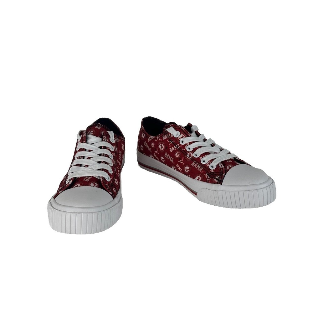 Alabama Roll Tide Canvas Lace Up Tennis Shoes Cap Toe Foco Womens 7‎ Mens 5.5